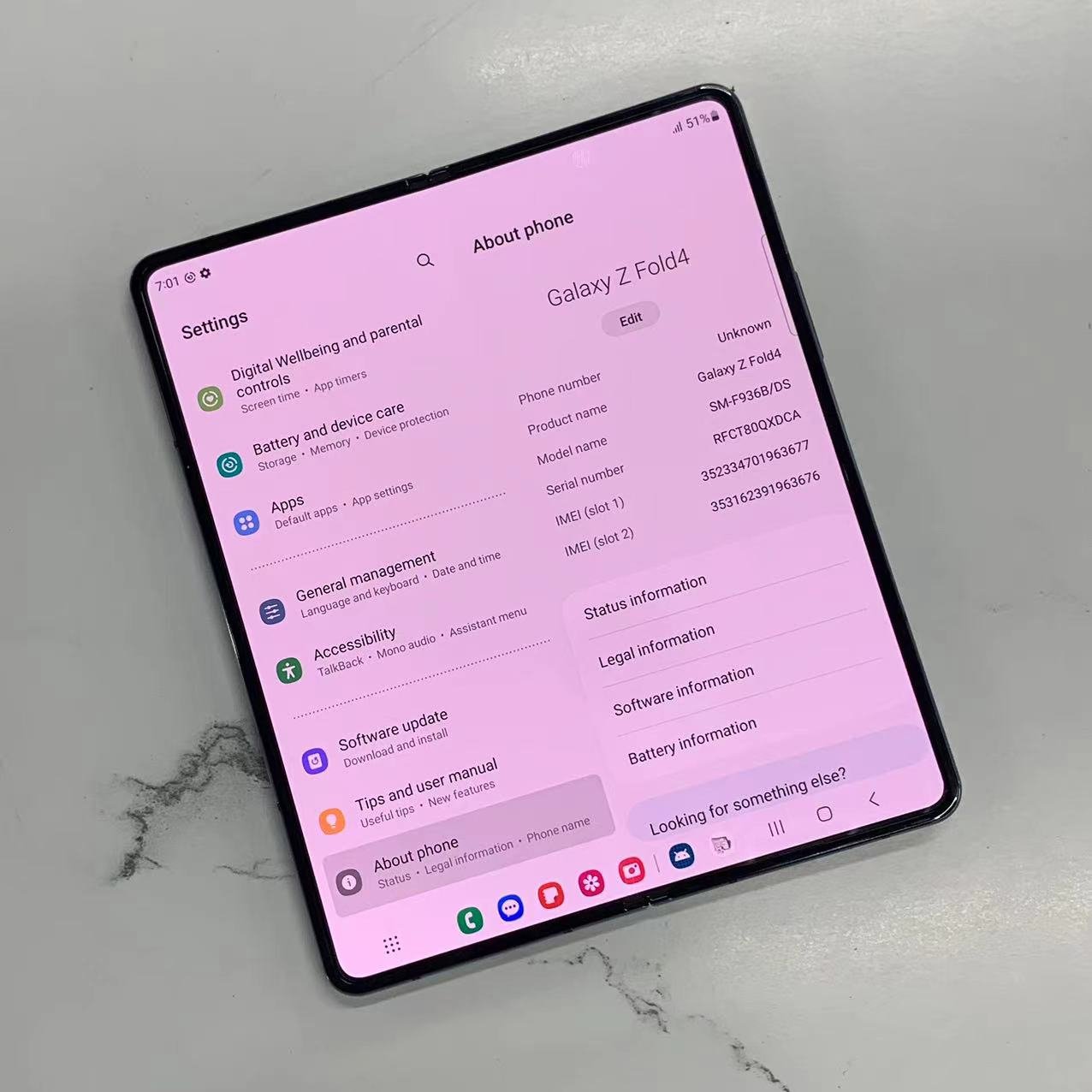 Wholesale Original 7.6" SM-F936U Galaxy ZFold4 Android Folding Phone Foldable used mobile phone 5g Smartphone