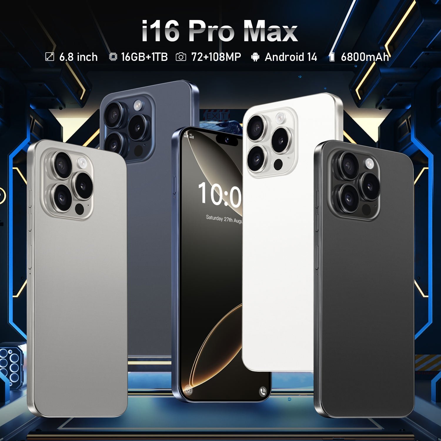 Original Spot Goods i 16 Pro Max Factory Wholesale 5g Smartphone Dual sim Cheap Cell Phones Latest Phones For Phone 16 Pro Max