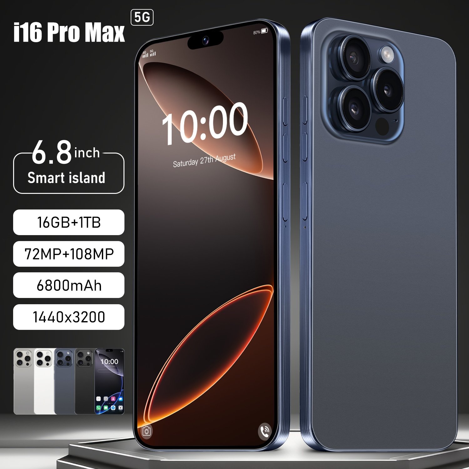 Original Spot Goods i 16 Pro Max Factory Wholesale 5g Smartphone Dual sim Cheap Cell Phones Latest Phones For Phone 16 Pro Max