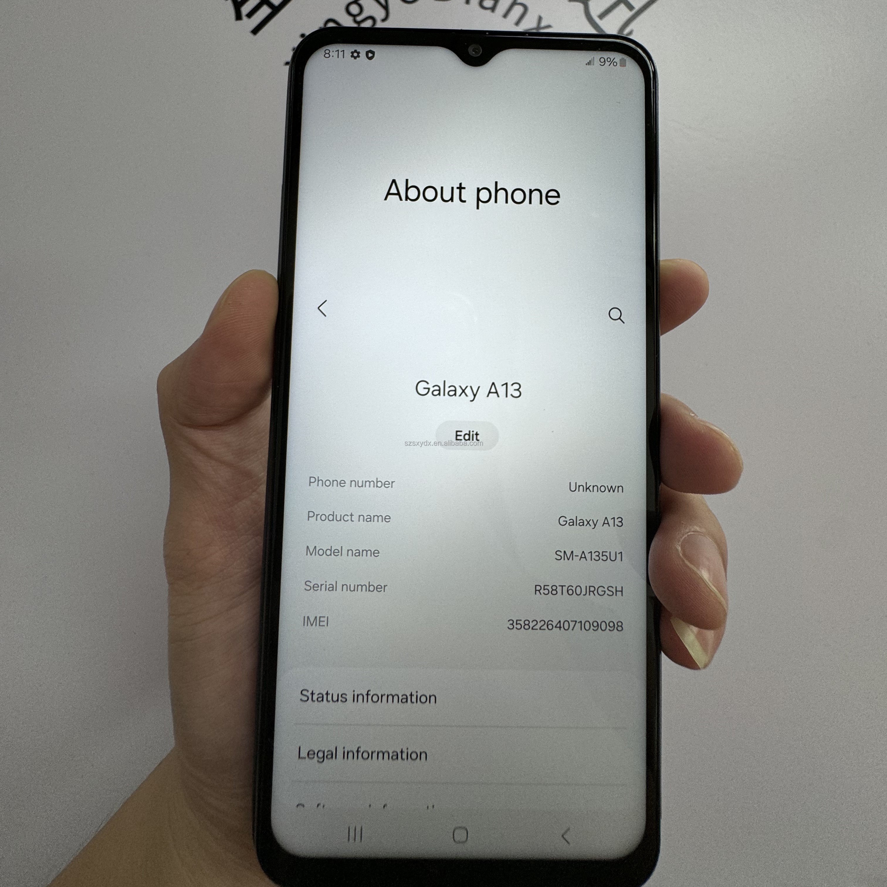 Top Selling 99%new 4GB/64GB 6.6 Inch unlocked second hand mobile phone For Samsung Galaxy A13 refurbished used mobile phone