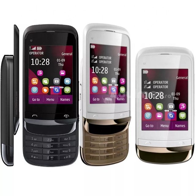 For Nokia C2-02 Factory Unlocked Wholesales Simple Super Cheap 3G Original Classic Slide Unlocked Mobile Cell Phone