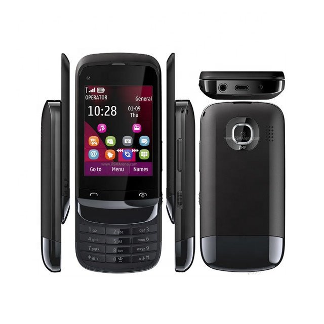 For Nokia C2-02 Factory Unlocked Wholesales Simple Super Cheap 3G Original Classic Slide Unlocked Mobile Cell Phone