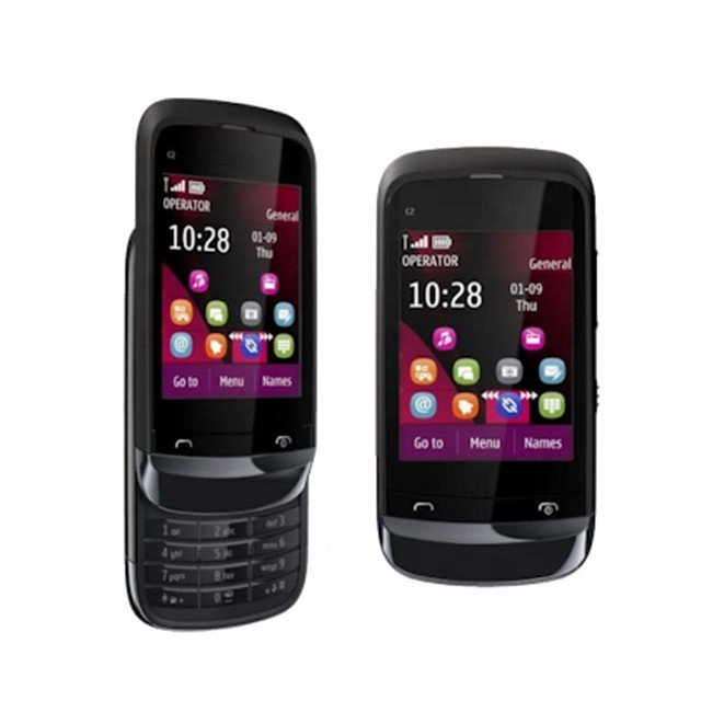 For Nokia C2-02 Factory Unlocked Wholesales Simple Super Cheap 3G Original Classic Slide Unlocked Mobile Cell Phone