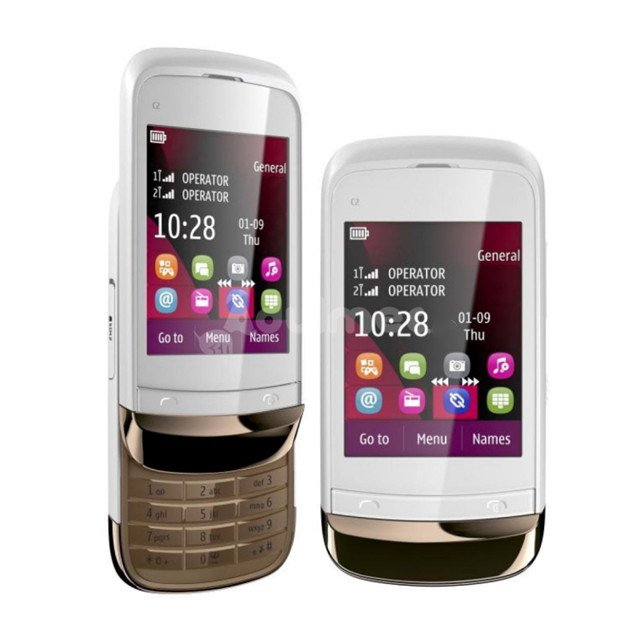 For Nokia C2-02 Factory Unlocked Wholesales Simple Super Cheap 3G Original Classic Slide Unlocked Mobile Cell Phone