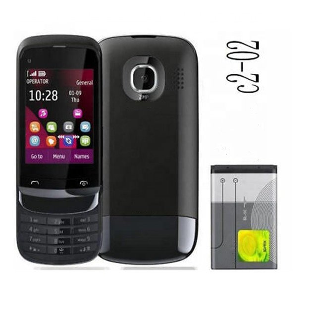 For Nokia C2-02 Factory Unlocked Wholesales Simple Super Cheap 3G Original Classic Slide Unlocked Mobile Cell Phone