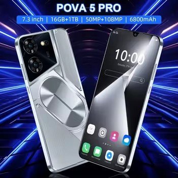 Global Version POVA 5 PRO SmartPhone 4GB+128GB Dual Sim Unlocked Mobile Phones 7.2 Inch HD Original 4G/5G Cellular Phone