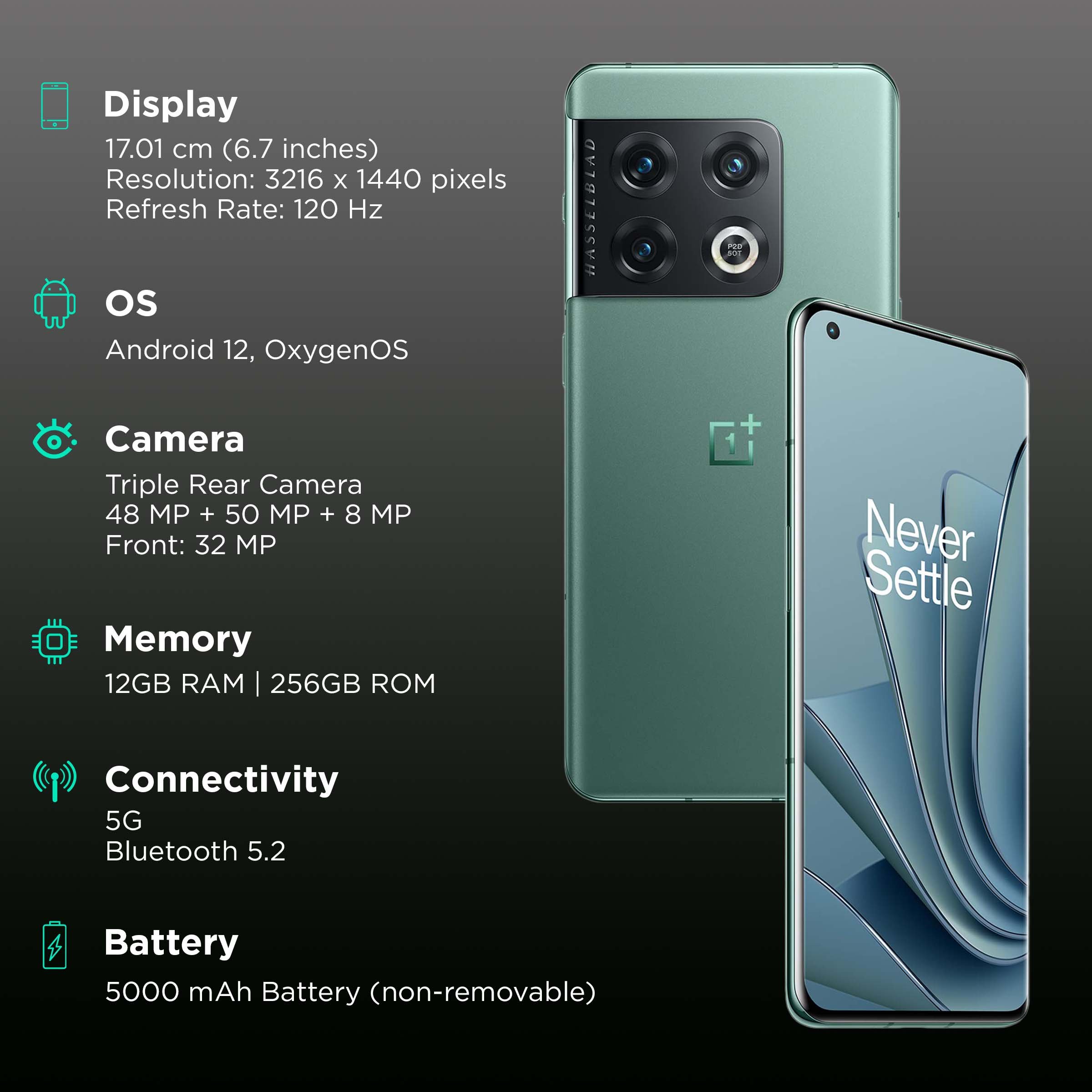 Original Wholesale used mobile phones Global Version for Oneplus 10 Pro MobilePhone 8+256GB 5G Smartphones 120Hz