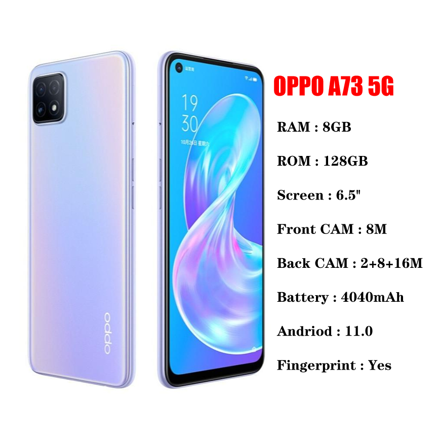 Wholesale For OPPO A73 8+128GB 5G global rom telefonos celulares cell phones mobile phone used smartphones