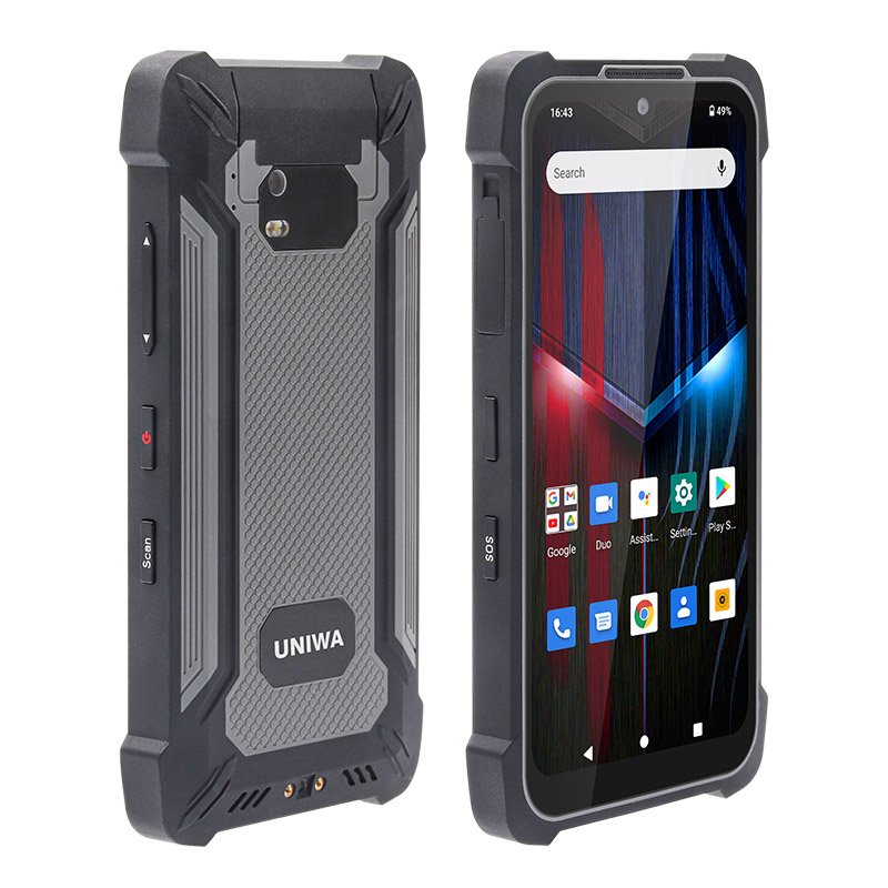 UNIWA P551 Android 11 Smartphone 6 Inch Touch Screen Waterproof IP68 4G LTE Black Rugged PDAs Mobile Phone