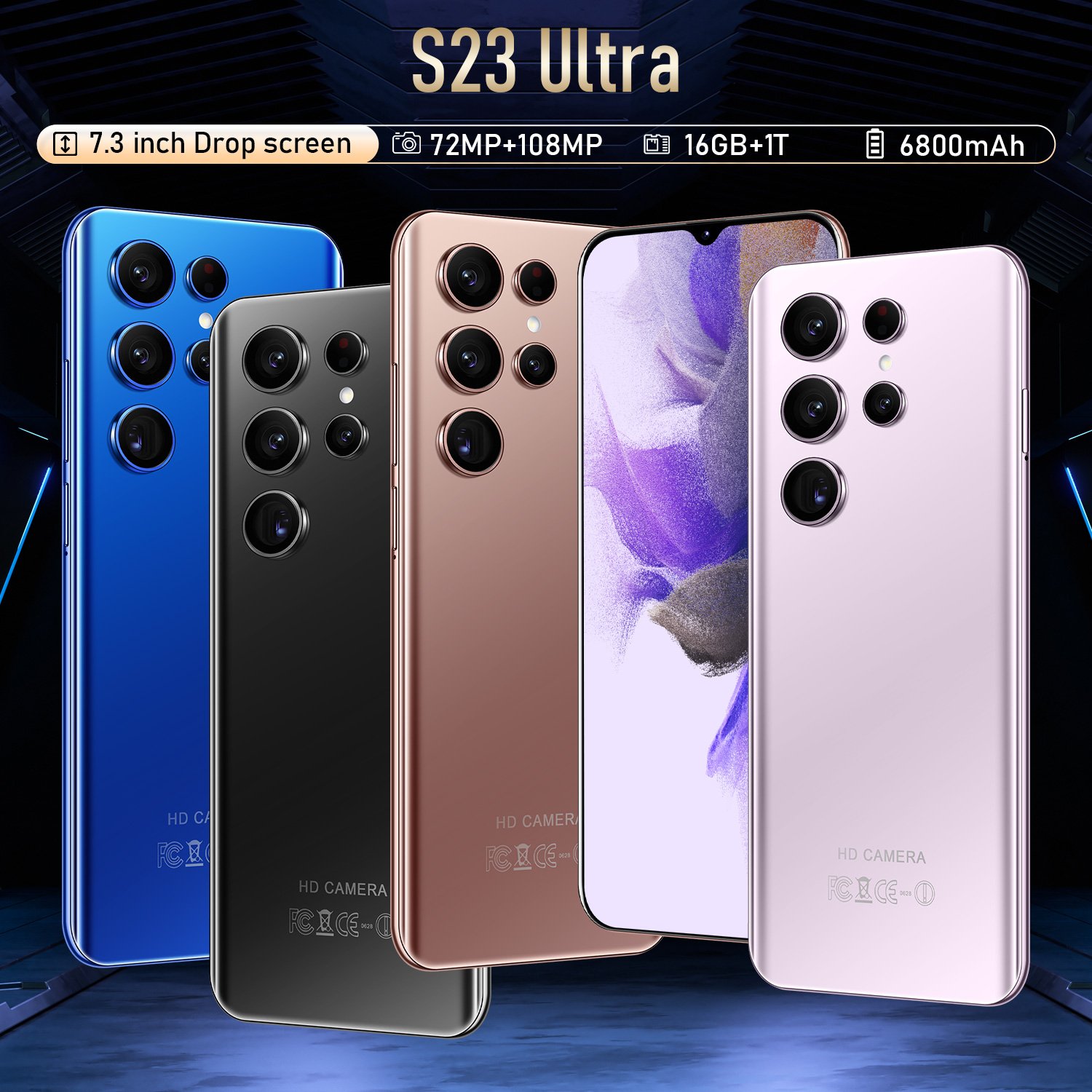 2022 NEW Phone 6.7 Inch 16Gb+256GB Android Smartphone Android 12.0 Wholesale Cellphone Mobile Phones S22 Ultra Smartphone
