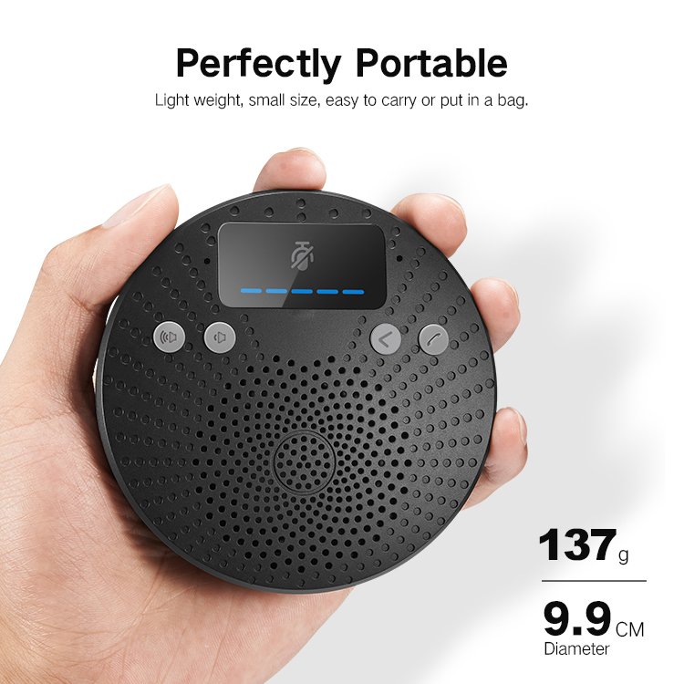 Gsou CF10 Full 360 Degree Portable HD Business USB Speaker Phone With Microphone For Conference Calls Zoom Meetings