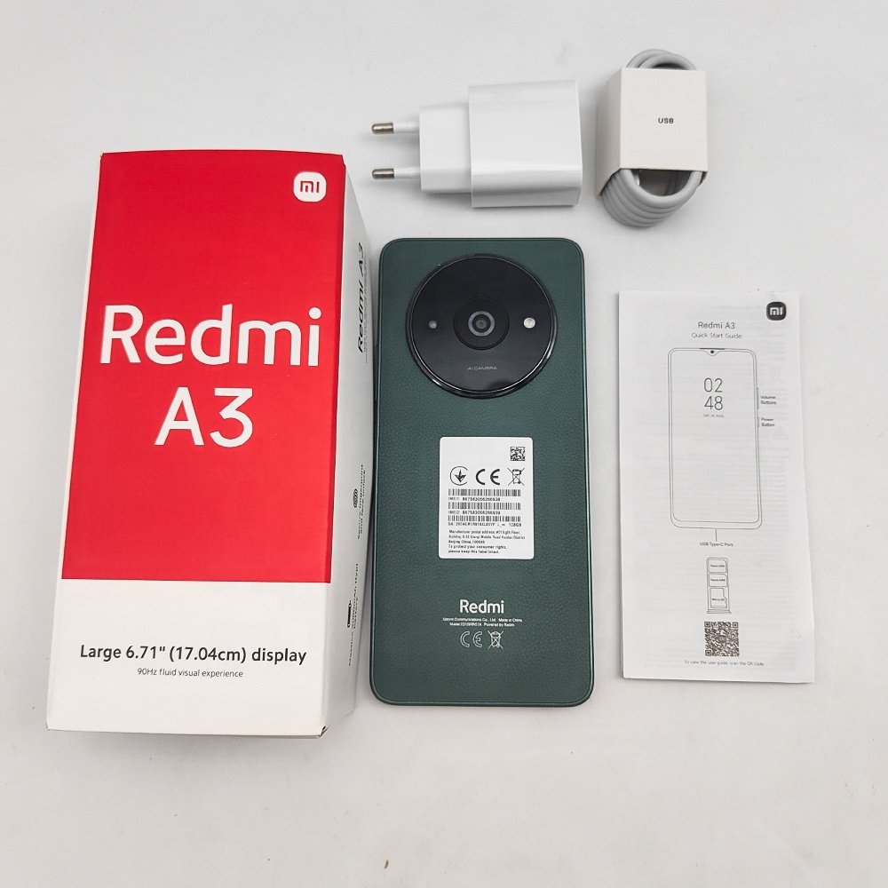 In Stock Global Version for Xiaomi Redmi A3 A3X 64GB/128GB MTK Helio G36 Octa Core 6.71inch Android Second Hand Mobile Phone