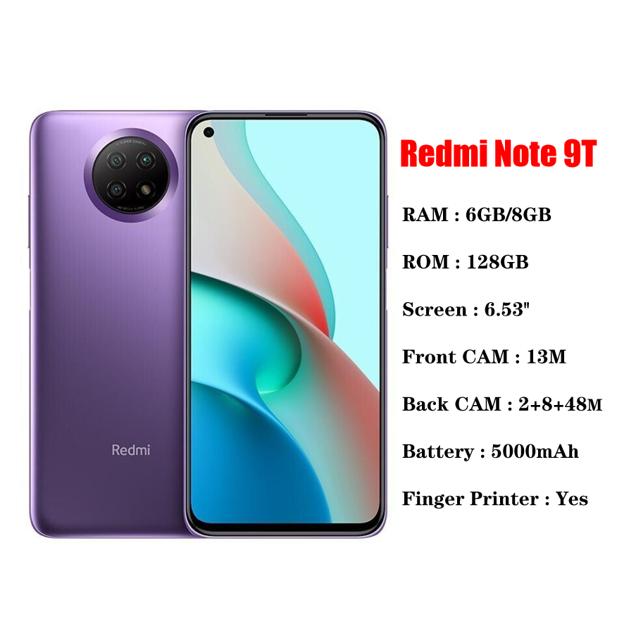 wholesale Xiaomi Redmi Note 9 5g 128GB 6.53 Inch Dual Card 5G big screen used mobile phone for sale second hand mobile phone