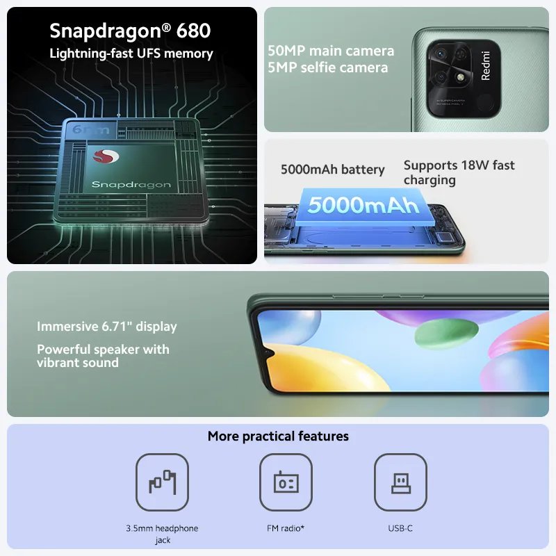 Original used mobile phones wholesale sale unlock 4G smartphone for Mi 10C Global Version