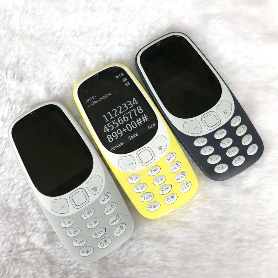 Cheap feature phone For Nokia 3310 2017 Dual SIM Original used phones 2.4 inch Bar keypad cellphone wholesale 105 106 6300