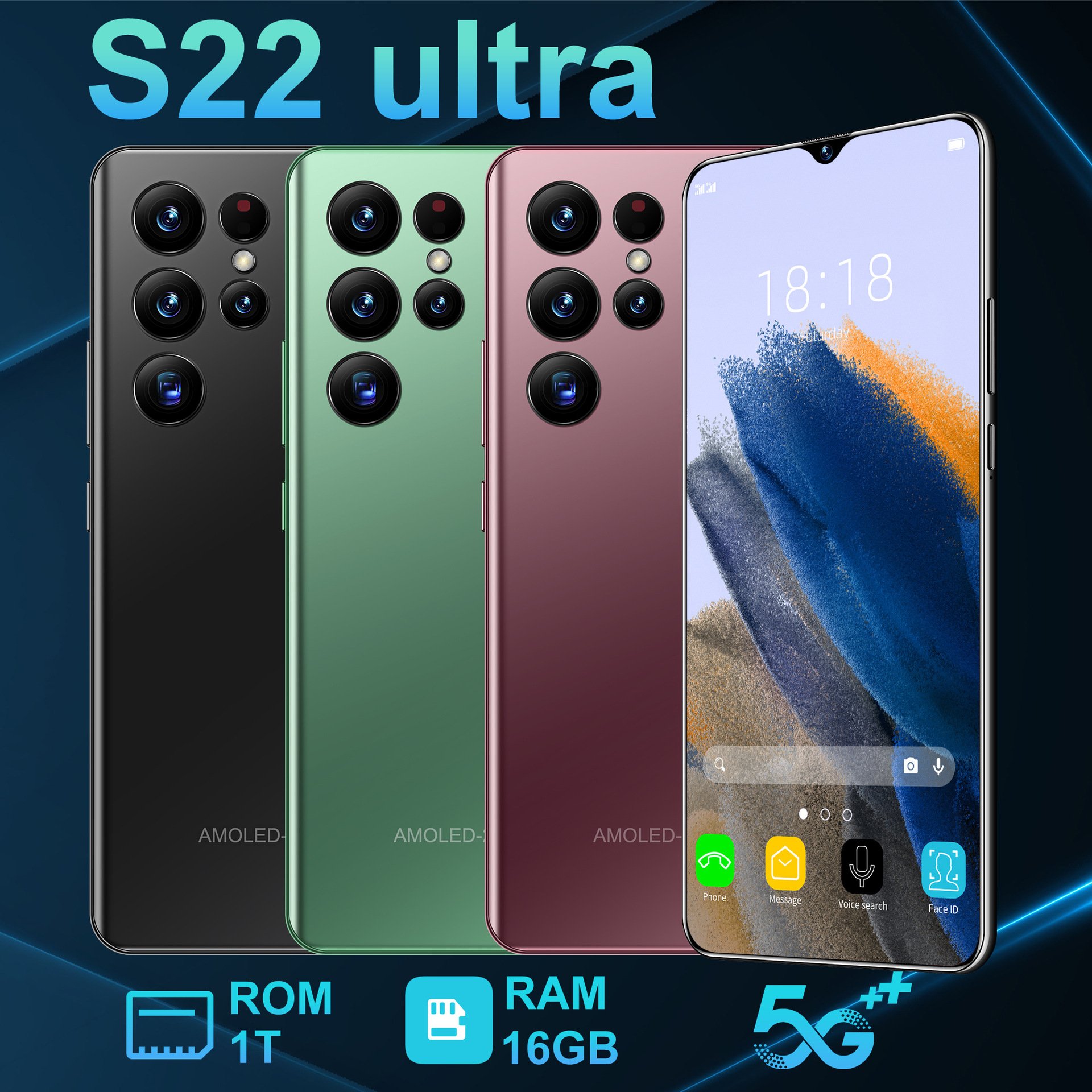 Mobile phone S22 Ultra new model (2+16) all-in-one machine 7.3-inch large screen 5 million pixels Android 8.1