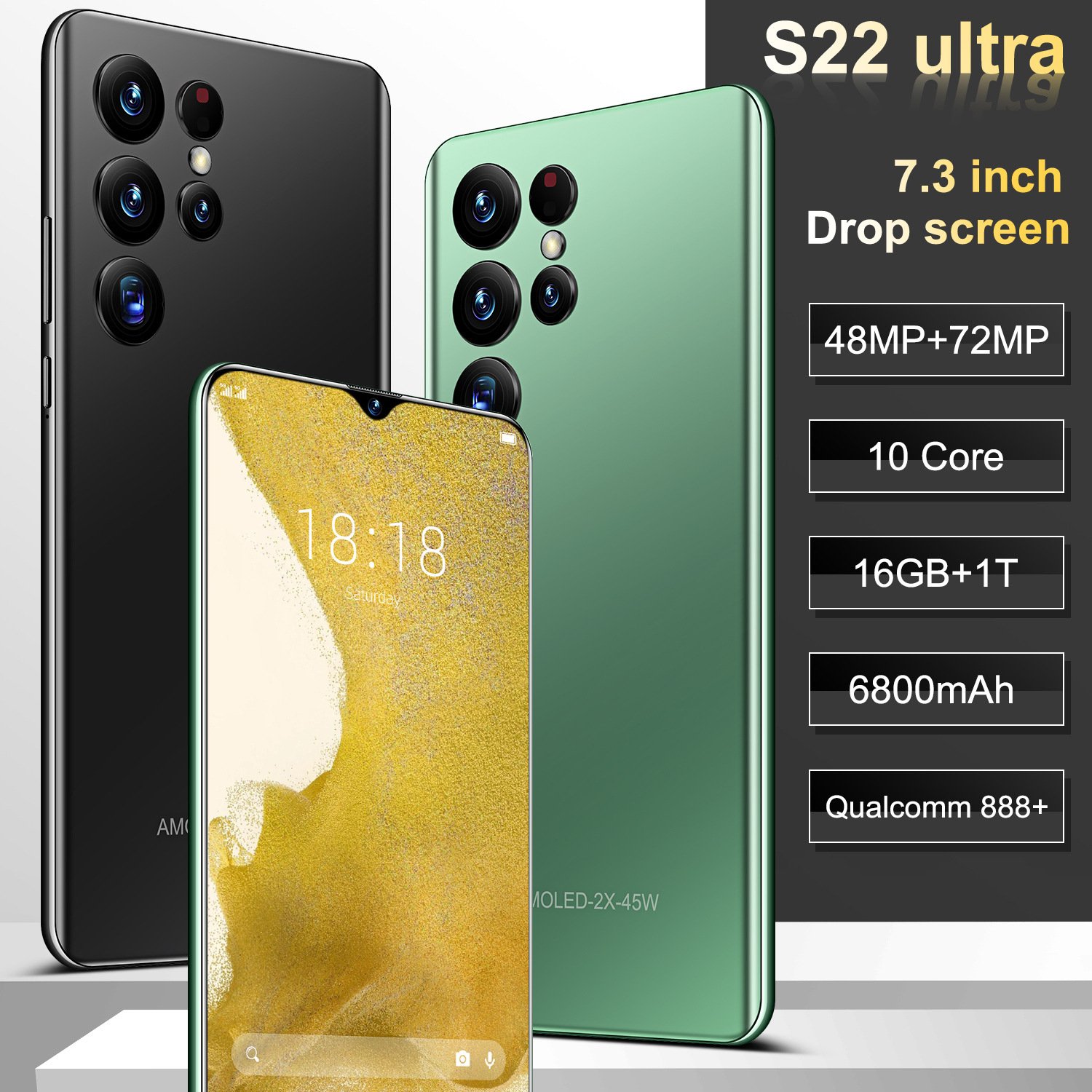 Mobile phone S22 Ultra new model (2+16) all-in-one machine 7.3-inch large screen 5 million pixels Android 8.1