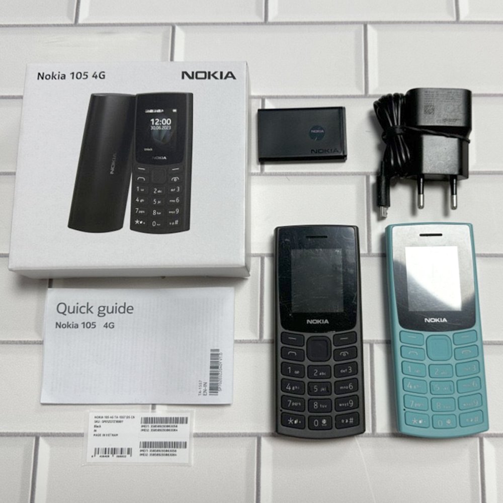 Original Bar feature phone For Nokia 105 4G 2023 celulares used mobile phones Cheap 2SIM 106 110 6310 keypad cellphone