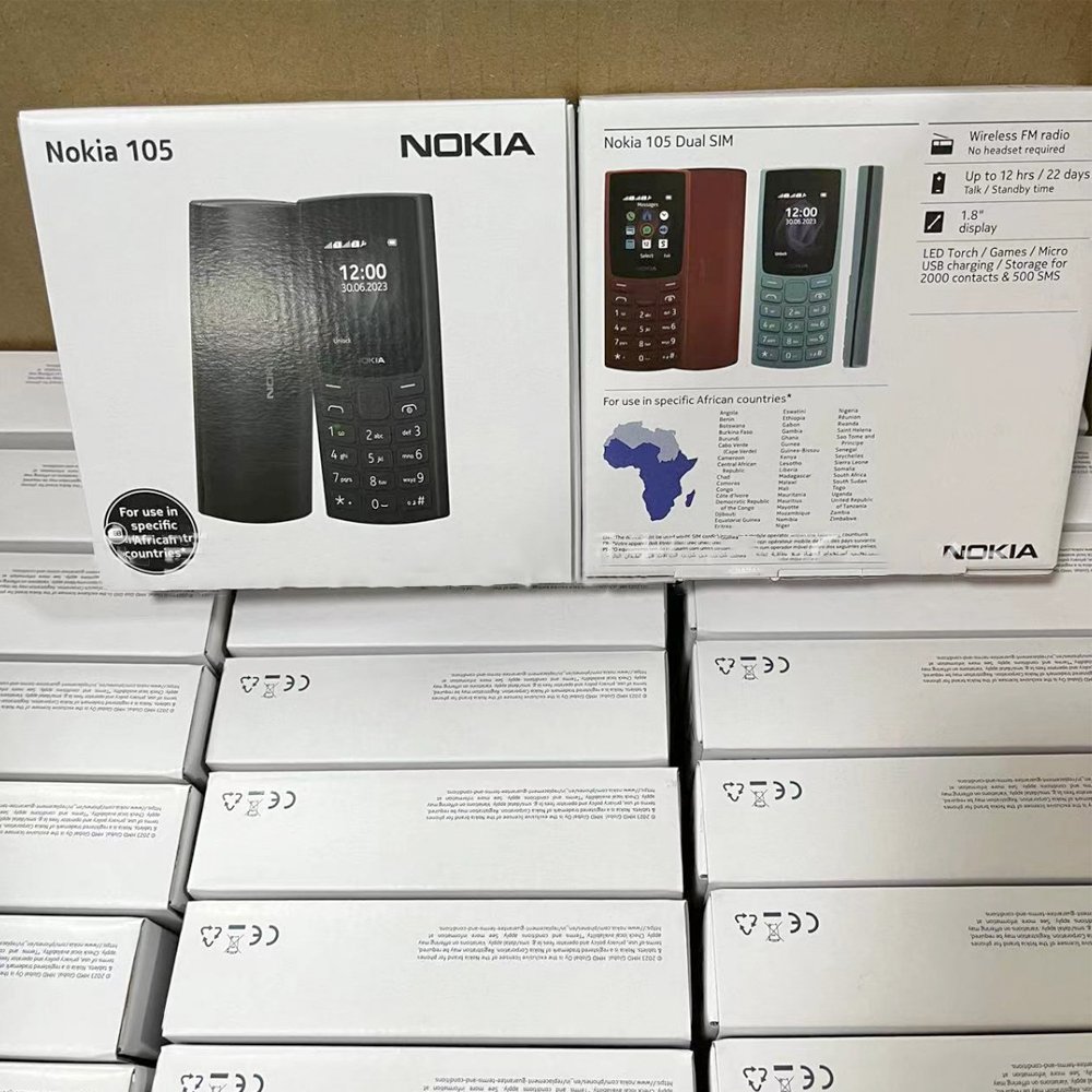 Original Bar feature phone For Nokia 105 4G 2023 celulares used mobile phones Cheap 2SIM 106 110 6310 keypad cellphone