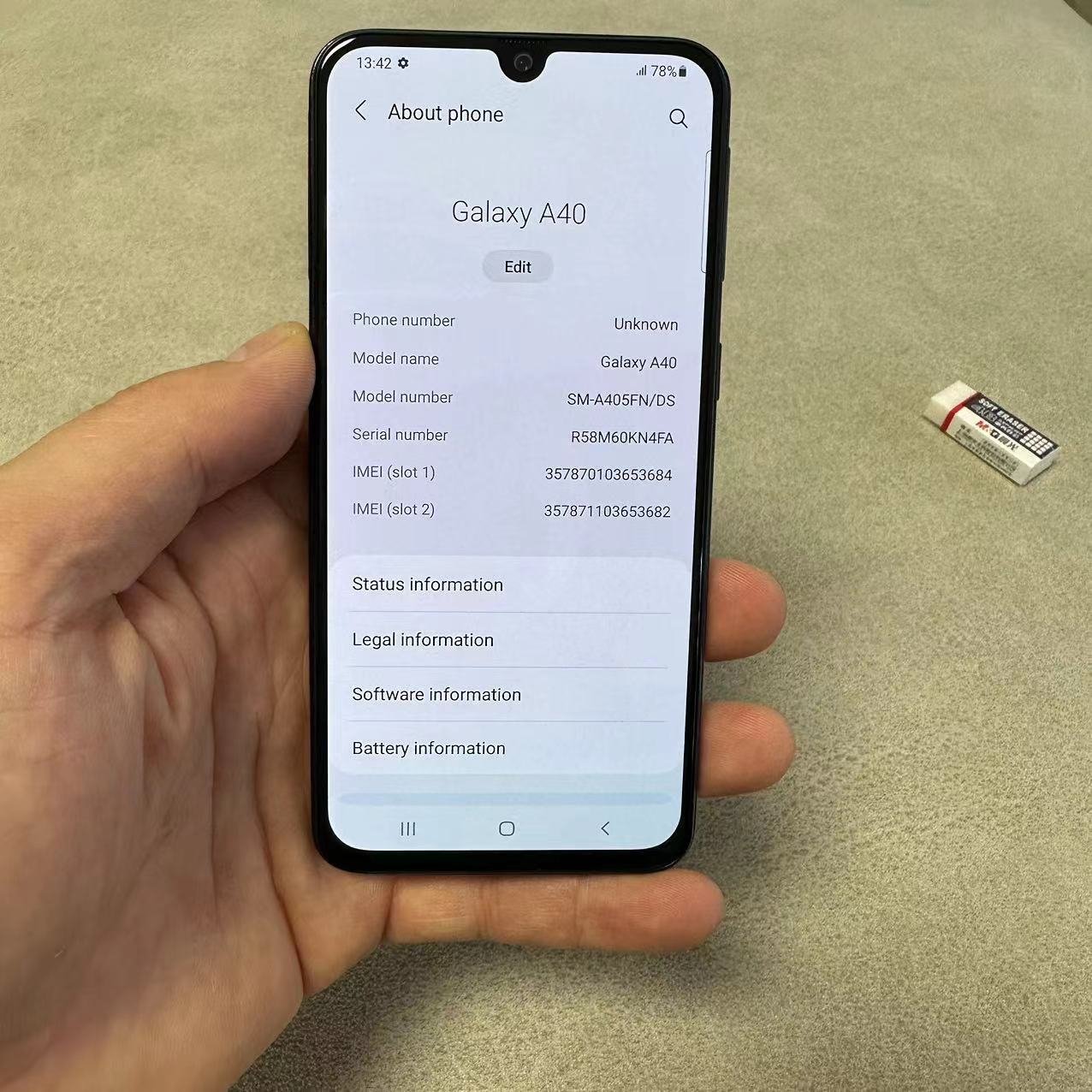 Wholesale sam Brand A40 Used Second Hand Mobile Phone Mobiles Original USA for SAMSUNG Refurbished Galaxy A40 A405
