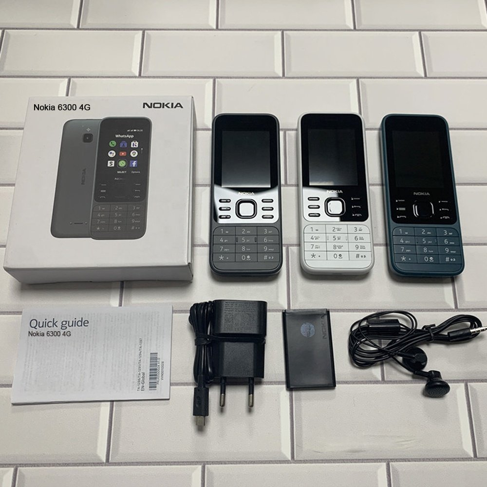 Cheap Global version For Nokia 6300 4G original Bar feature phone 2SIM 2.4inch keypad used mobile phone wholesale 105 110 8210