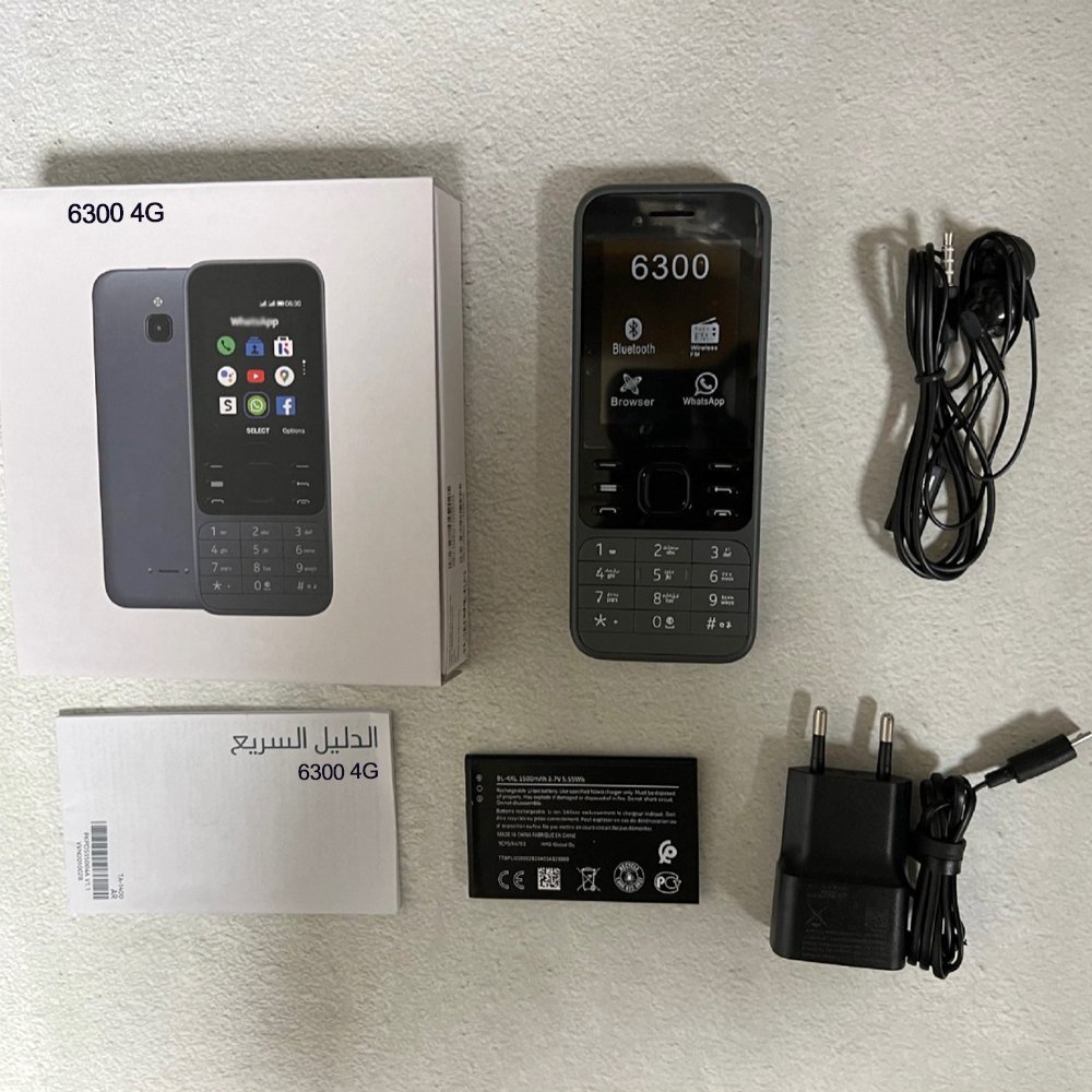 Cheap Global version For Nokia 6300 4G original Bar feature phone 2SIM 2.4inch keypad used mobile phone wholesale 105 110 8210