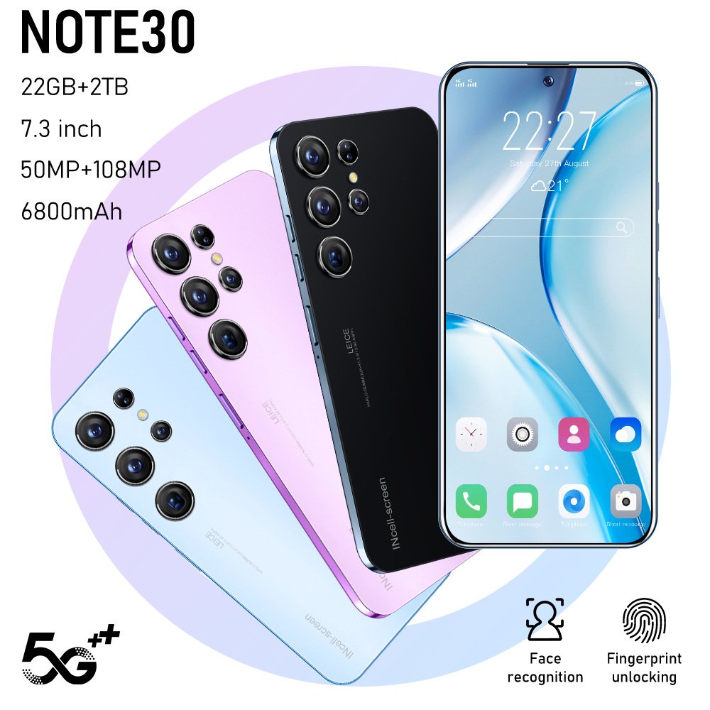 Cheap and easy-to-use smartphone manufacturer Note30+ True 4G 7.3-inch large screen 8 million pixels 2+16 Android 8.1