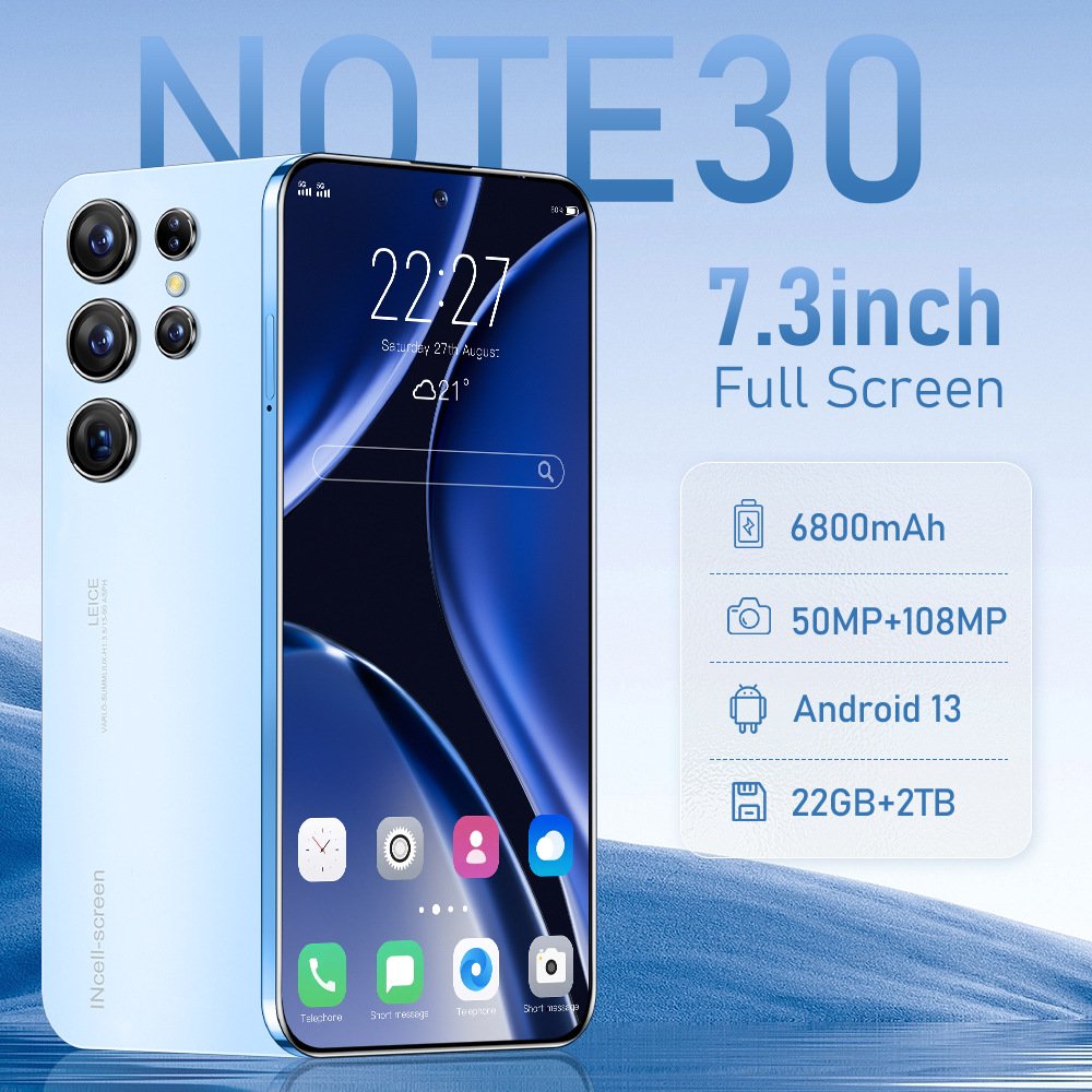 Cheap and easy-to-use smartphone manufacturer Note30+ True 4G 7.3-inch large screen 8 million pixels 2+16 Android 8.1