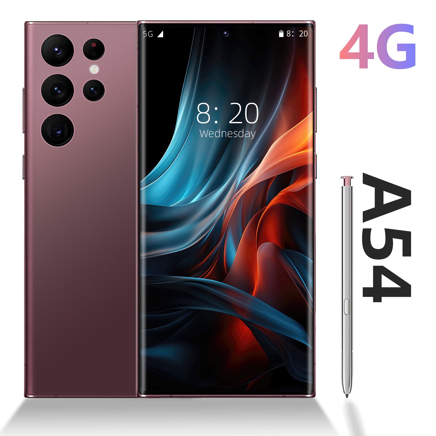 Phone Wholesale Telephone Unlocked Smartphone 4g Mobile Phone A54 16GB+1tb 7.3inch Full screen Screen