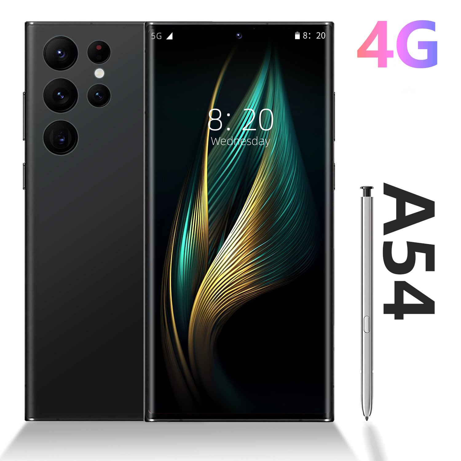 Phone Wholesale Telephone Unlocked Smartphone 4g Mobile Phone A54 16GB+1tb 7.3inch Full screen Screen