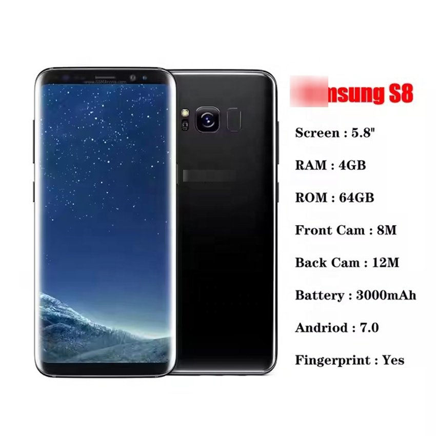 For Samsung Galaxy S8 S8+ Plus G950F G950FD G950U / G950A 4G 5G Smartphones 4GB RAM 64GB ROM Unlocked Original Brand Used Phones