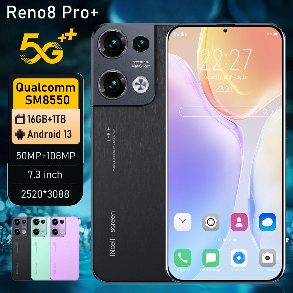 Cross-border mobile phone Reno8 Pro+ True 4G 7.3 inches 13 million pixels 2+16 Android 8.1