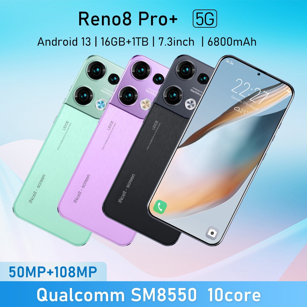 Cross-border mobile phone Reno8 Pro+ True 4G 7.3 inches 13 million pixels 2+16 Android 8.1