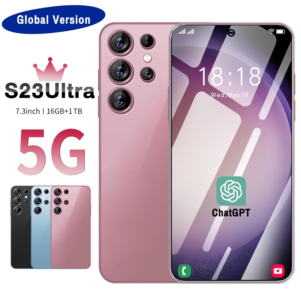 New mobile phone S23Ultra Android smart phone 16GB+1TB explosions low-cost spot smart phone