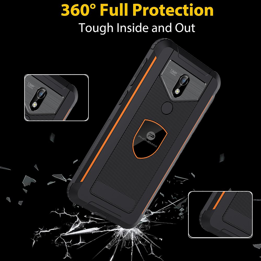 Phonemax M1pro Rugged Smartphone 5100mAh Waterproof 6.088'' LCD 4GB RAM 128GB ROM Octa Core Android10 NFC Used Mobile Phone