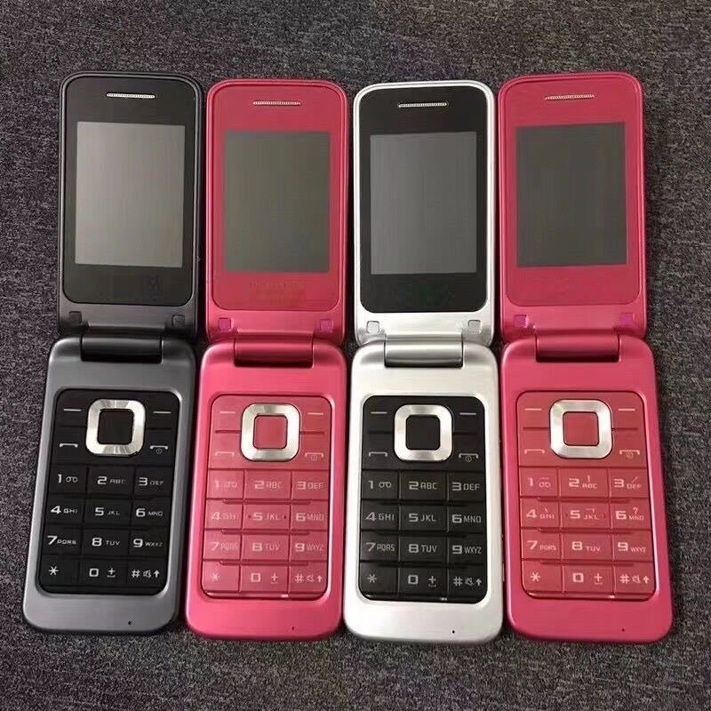 Hot selling samsun C3520 2G gsm mobile phone flip feature phone elderly student function cellphone