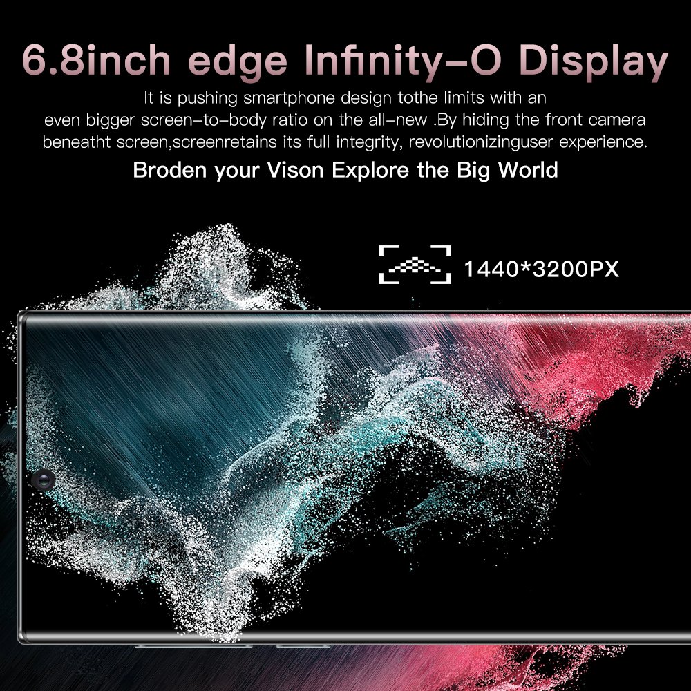 New Dual Sim Card Note 30 Cellphone 8GB+256GB expandability 6.8'' Full Screen 4g 5g smart mobile phone
