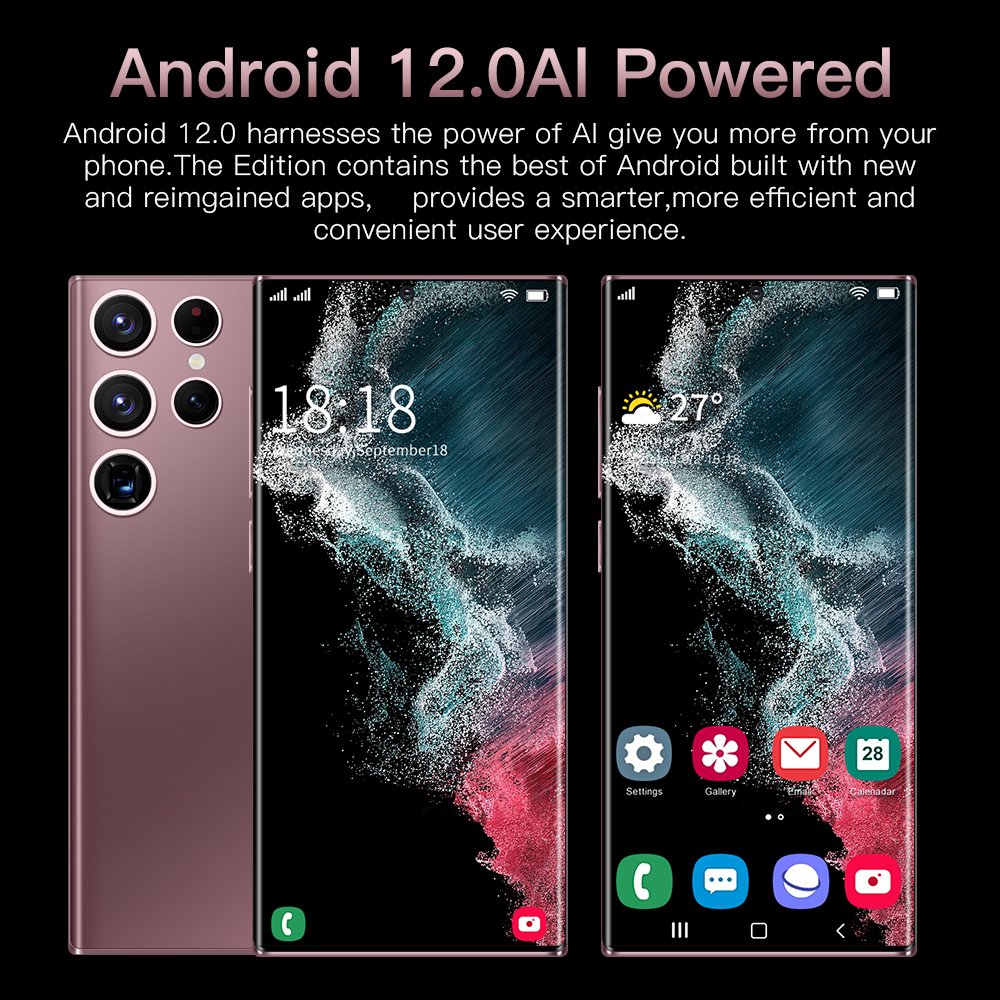 New Dual Sim Card Note 30 Cellphone 8GB+256GB expandability 6.8'' Full Screen 4g 5g smart mobile phone