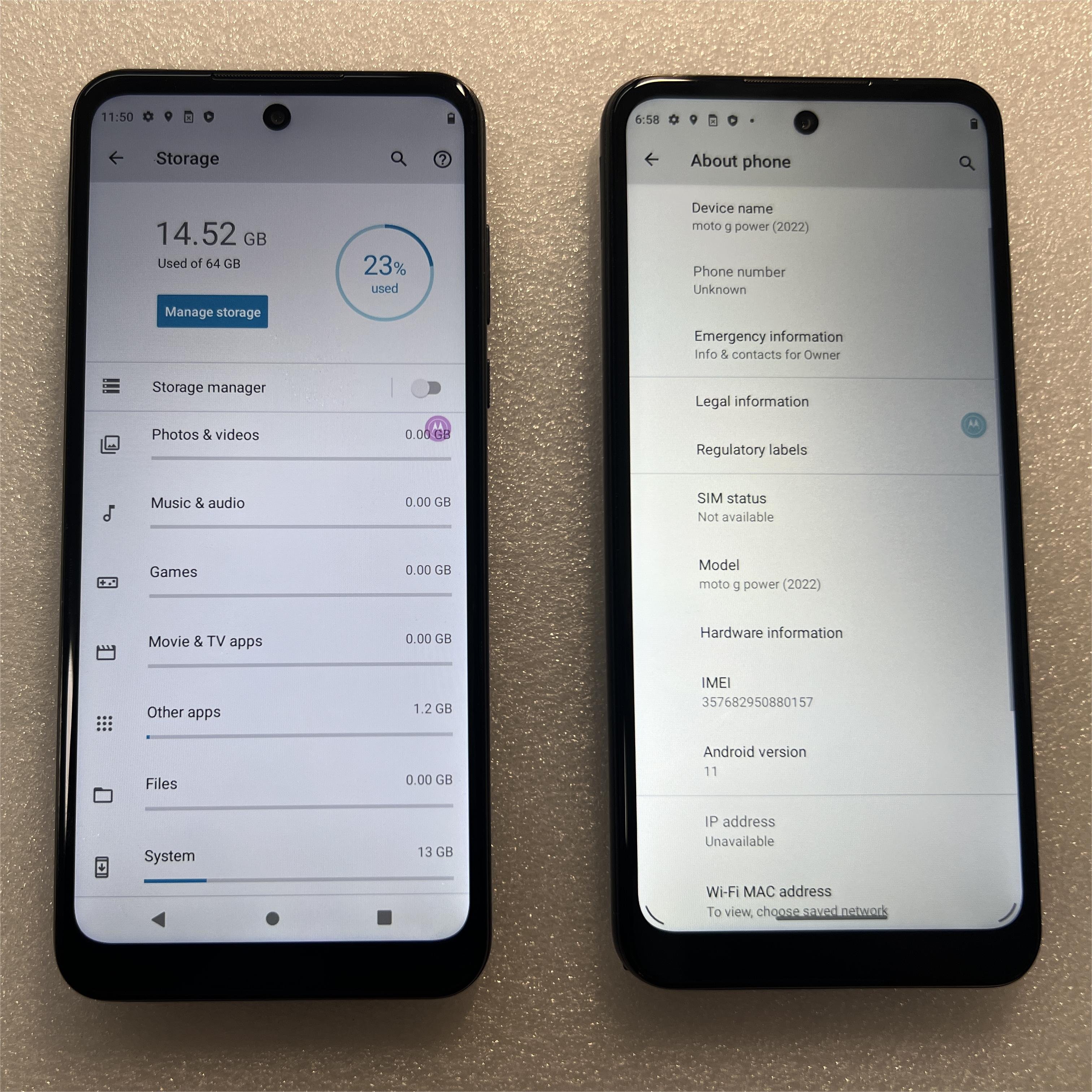 Second-Hand 2022 Moto G Power Original Used Mobile Phone Refurbished