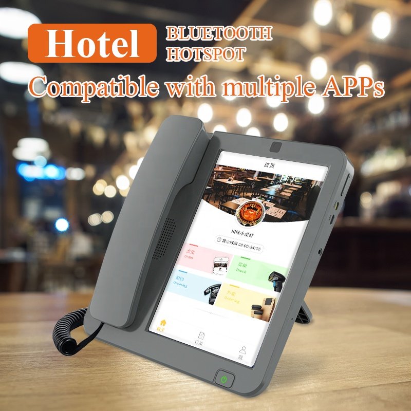 4G SIM Card WiFi Hotspot PSTN RJ45 used In Office Home 8" Touch Screen Android Desktop Phone