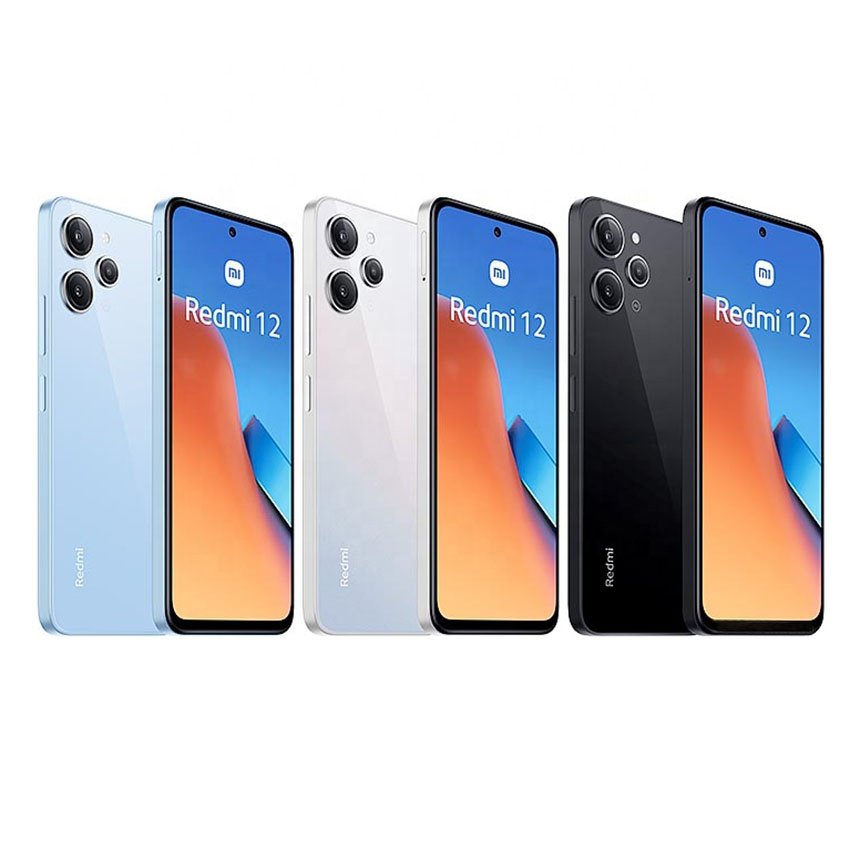 For Xiaomi Redmi 12 8GB+128GB 256GB Original Unlocked Used Mobile Phone Android 13 Helio G88 5000mAh Battery Cheap Smart Phone