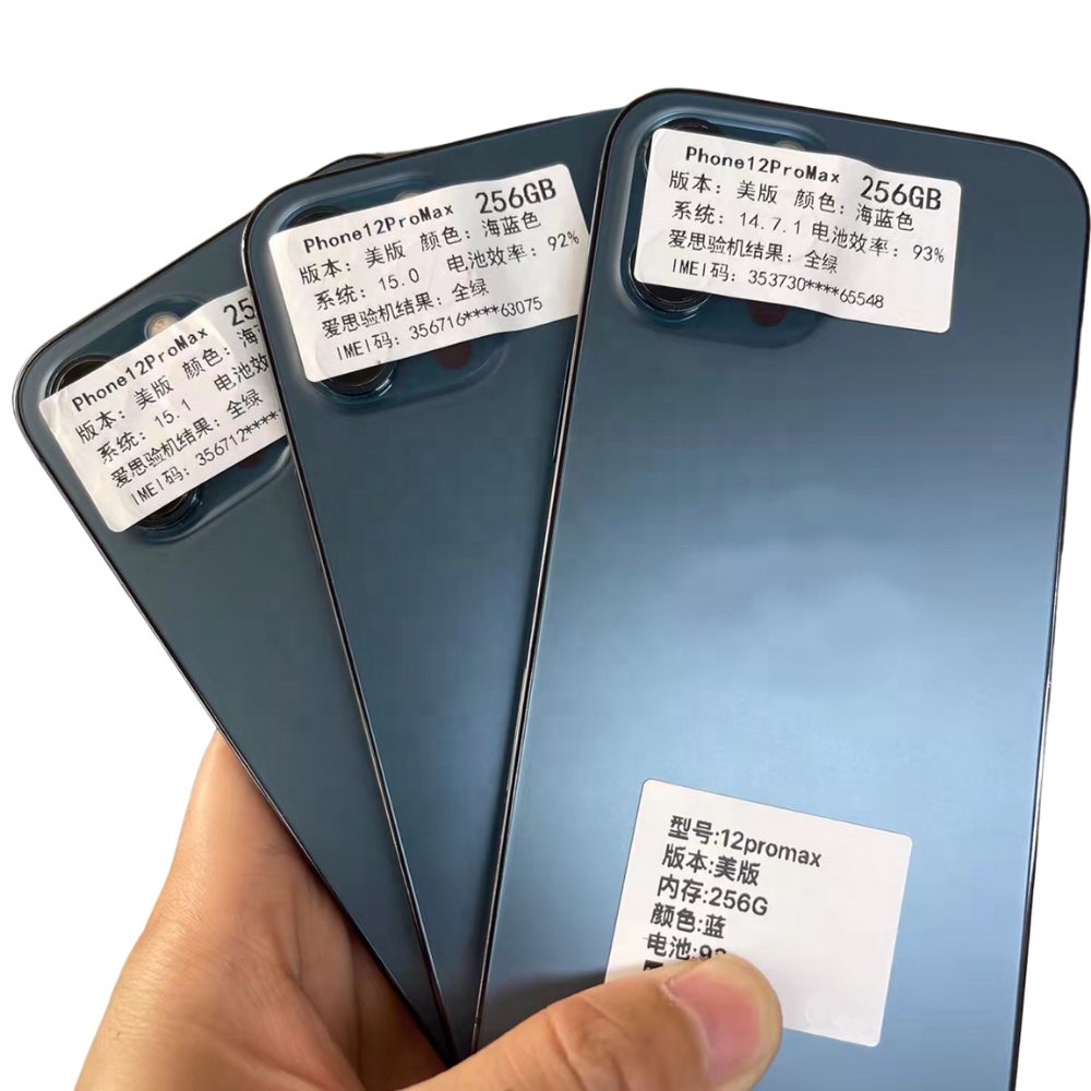 wholesale Grade A+ A B Recycled Stock High Quality second hand mobile phone used iphones for Iphone 12 pro pro max phone