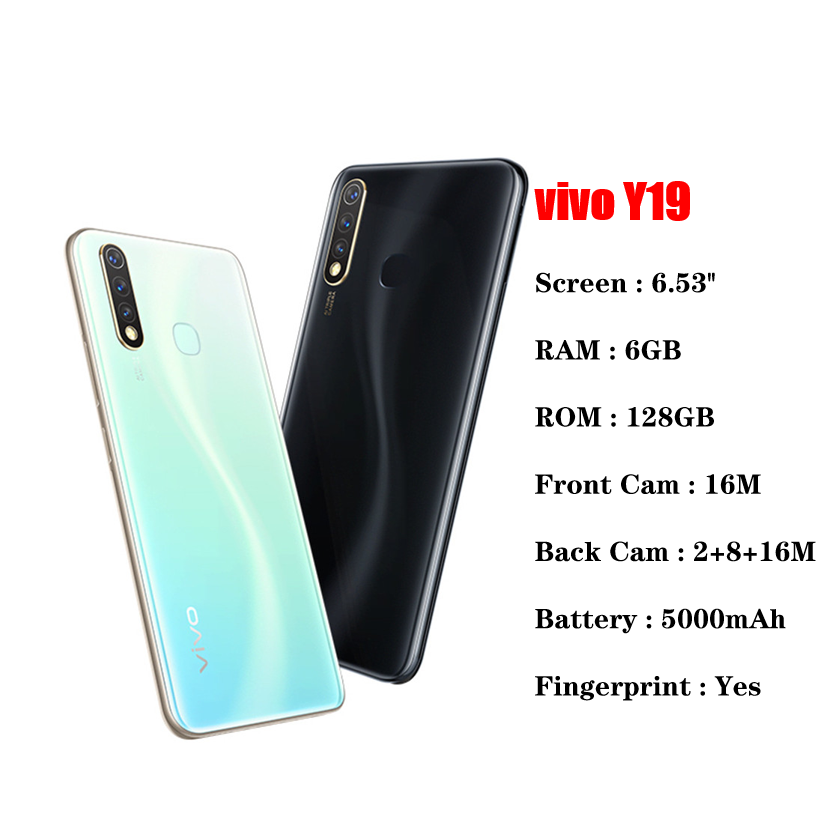 wholesale VIVO Y19 128GB Dual Card 4G LTE big screen Phone Used Mobile 3g y 4g smartphone los telfonos mviles