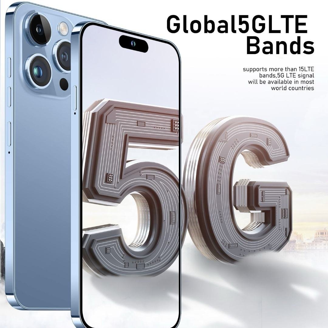 Phone 15 pro max 12GB+512GB Smartphone 5g Smartphone 6.7inch Screen Dual Sim Card I 15 phone 15 Pro Max 5g De Smartphones 64MP
