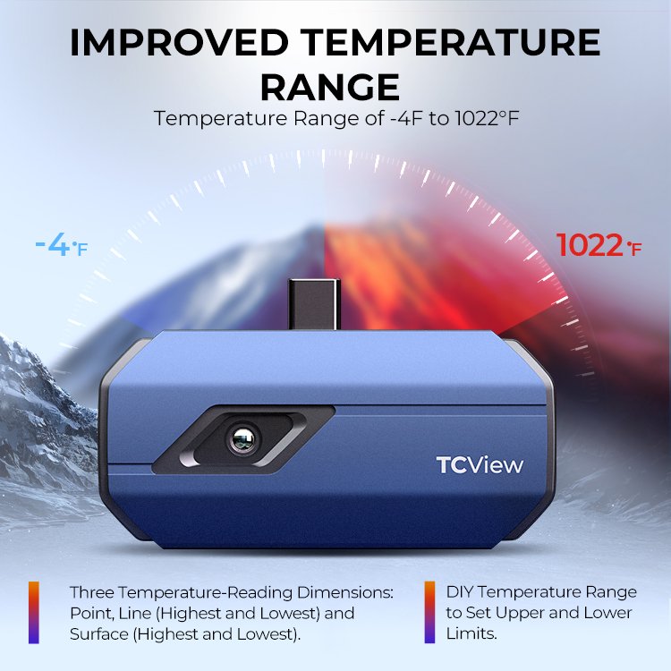 TOPDON TC001 Smartphone Use Thermography Measurement Thermal Camera Mobile Phone Android Car IR Infrared Thermal Imaging Camera