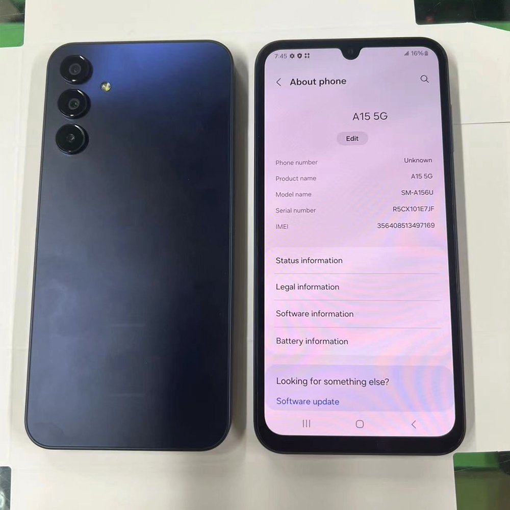 98% new used phone For Samsung A15 5G 64GB 1sim original unlocked telefones wholesale A13 A14 A23 second hand mobile phones