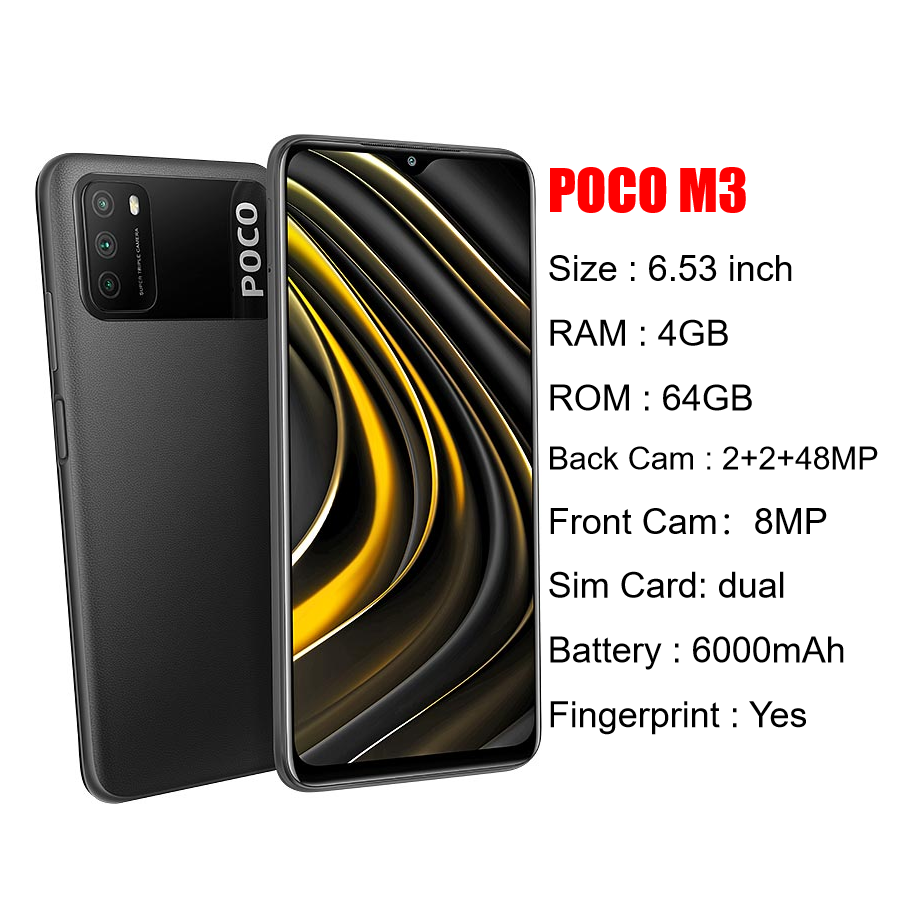 wholesale Xiaomi POCO M3 128G cheap smart phone second hand mobile android phone used mobile phones for sale