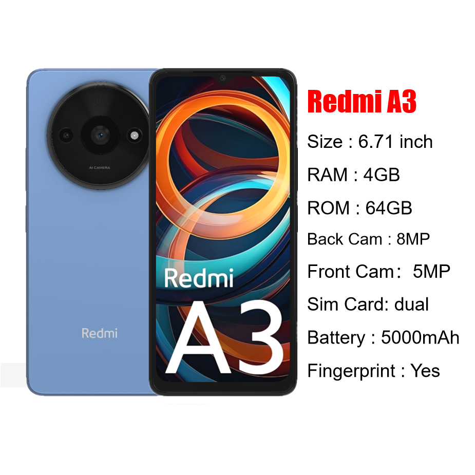 wholesale Xiaomi Redmi A3 64GB Global second hand mobile telefono second hand android phone used mobile phones low price