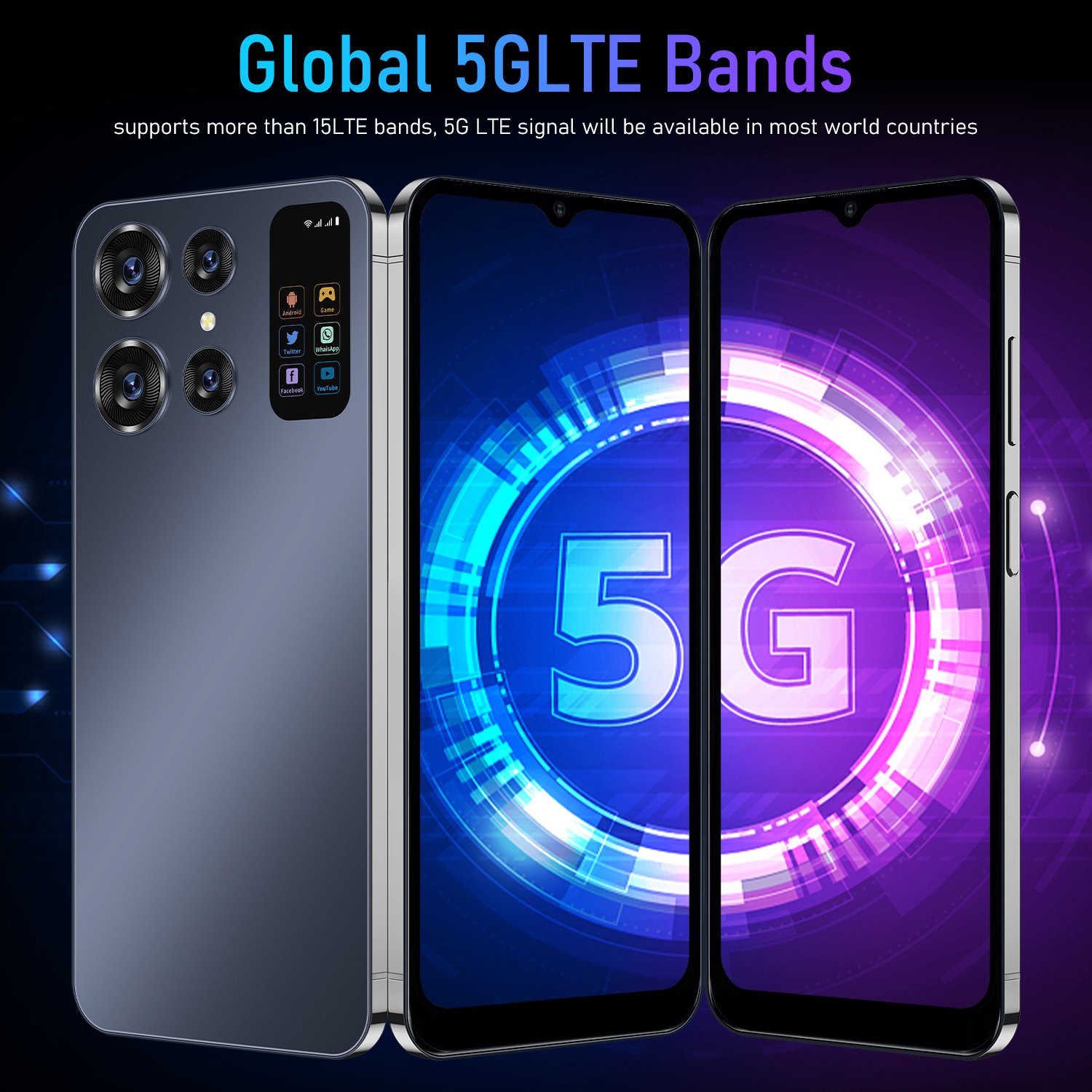 New Fast trading S24 Ultra Unlock 7.2 inch FH Mobile Phones 16GB+1TB 3 Rear Camera Phone with 6800mah Smartphone