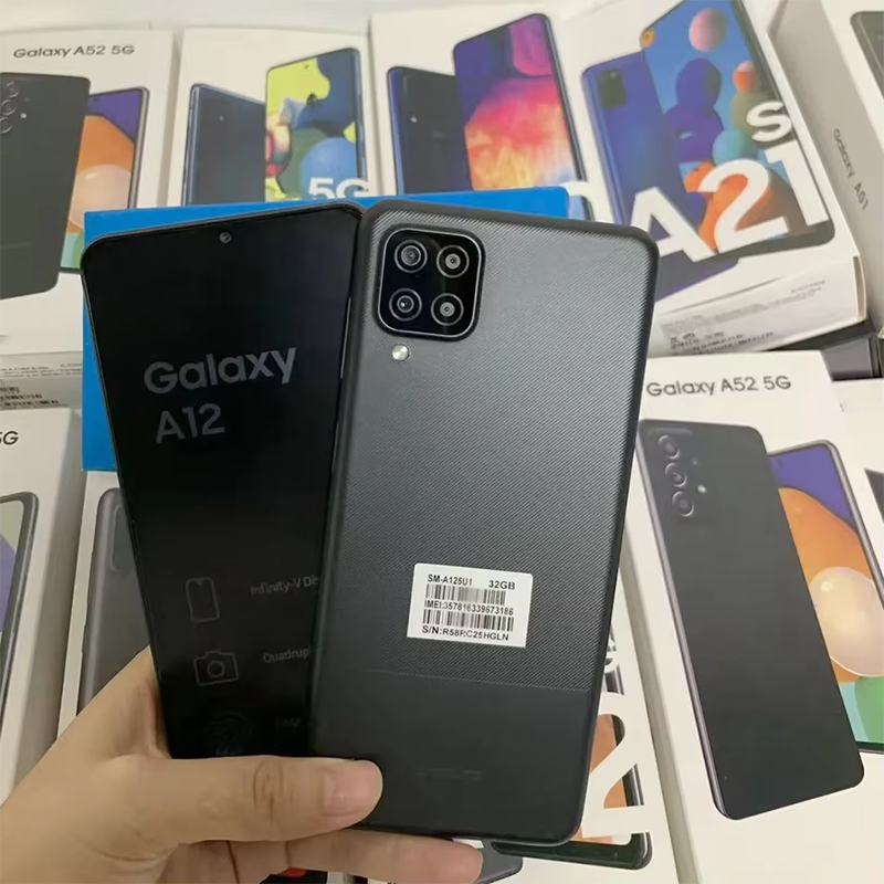 Good Condition Used Android Phone Cheap Wholesale A12 No Scratch Mobile Phone